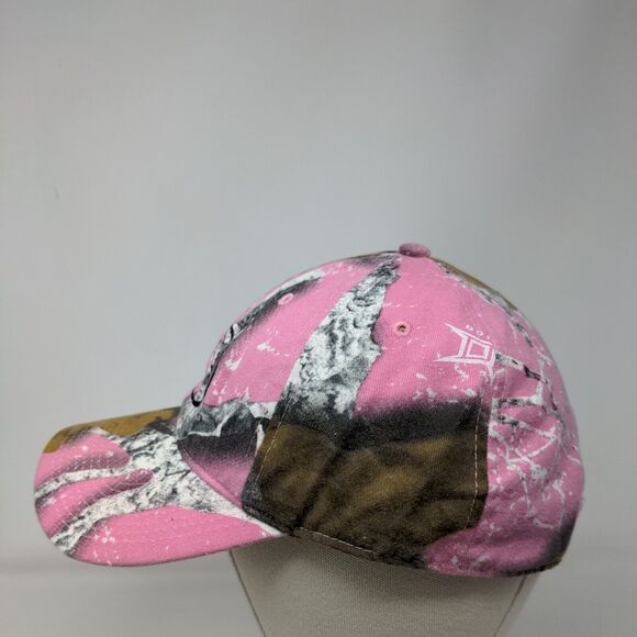 RMEF Strapback Hat Pink Camouflage OSFM Adjustable Embroidered Outdoor Cap - Picture 3 of 7